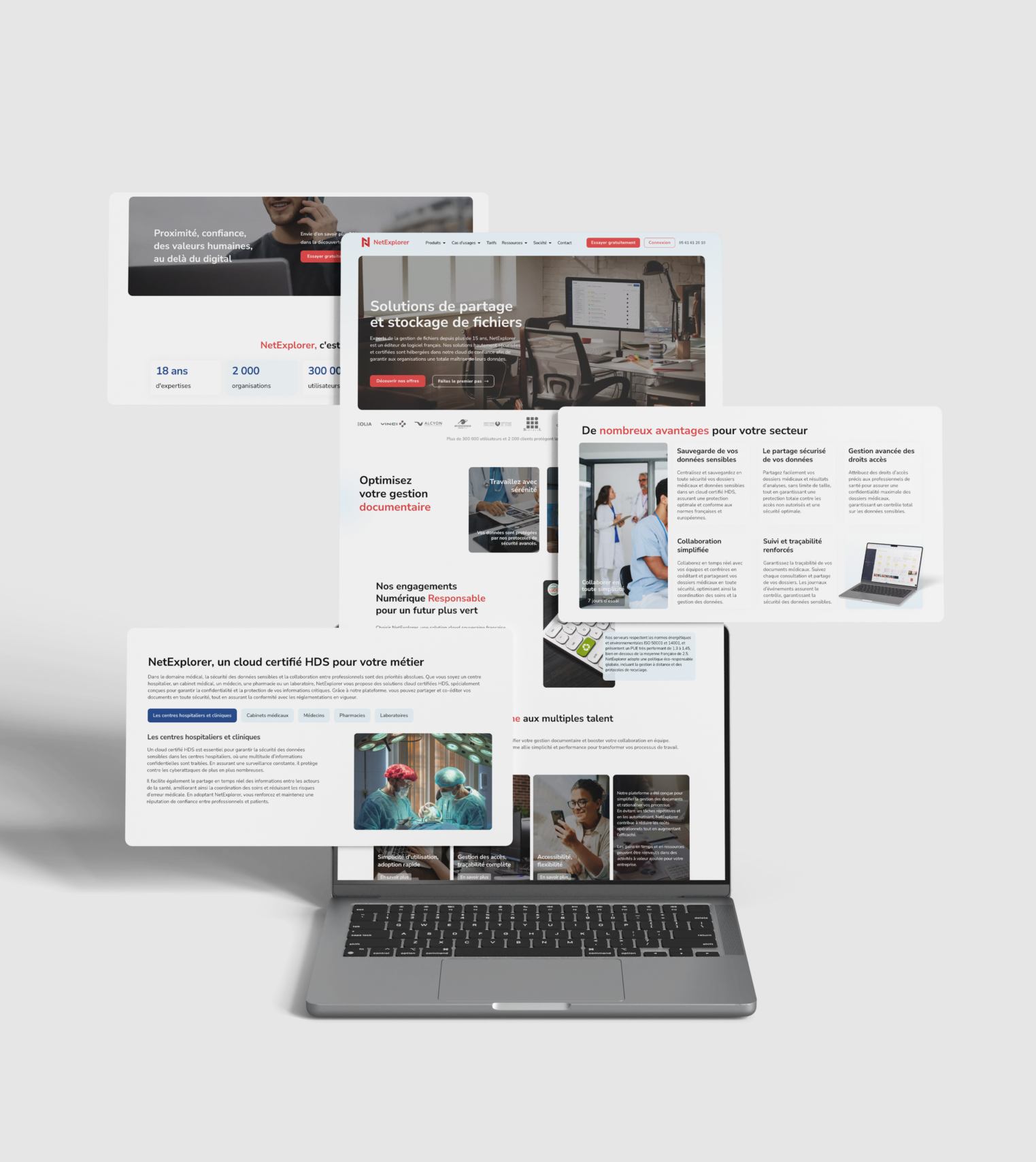Maquette web frontend haute performance extraite de notre portfolio agence web