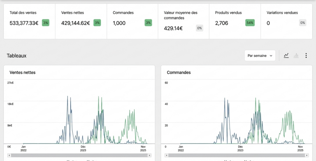 Analyse des performances et génération de leads et chiffre d'affaire via site web